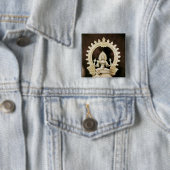 Kali uit Vijayanagar Vierkante Button 5,1 Cm (In situ)