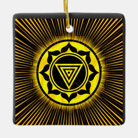 Kali Yantra Golden Rise Pen Keramisch Ornament (Voorkant)