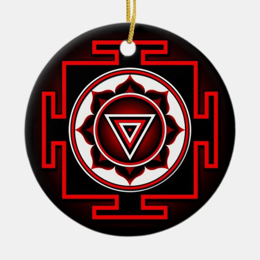Kali Yantra Keramisch Ornament (Voorkant)