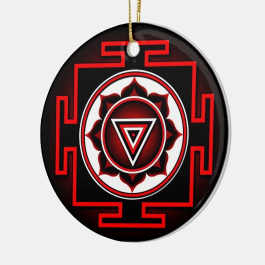 Kali Yantra Keramisch Ornament (Links)