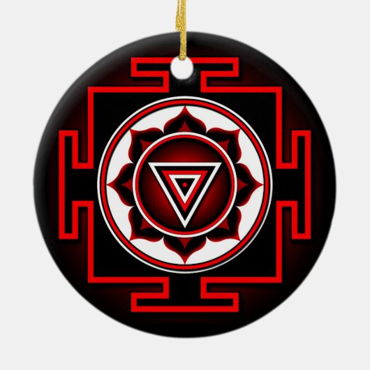 Kali Yantra Keramisch Ornament (Achterkant)