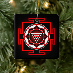 Kali Yantra Keramisch Ornament