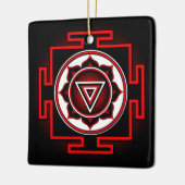 Kali Yantra Keramisch Ornament (Links)