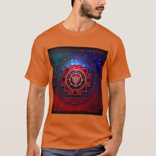 Kali Yantra met de Grote Vijftien Syllaben Mantra T-shirt