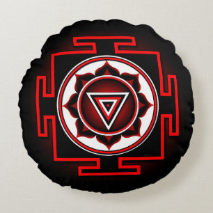 Kali Yantra Rond Kussen