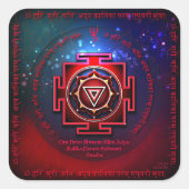 Kali Yantra Vierkante Sticker (Voorkant)