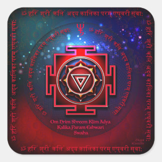 Kali Yantra Vierkante Sticker