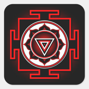 Kali Yantra Vierkante Sticker