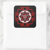 Kali Yantra Vierkante Sticker (Tas)