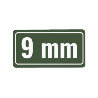 Kaliber Organisatie Labels 9 mm