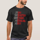 Kaliber sneller dan het Draaien van 911 AMM Pistoo T-shirt (Voorkant)