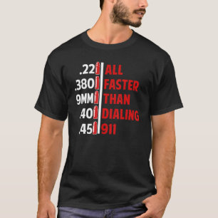 Kaliber sneller dan het Draaien van 911 AMM Pistoo T-shirt