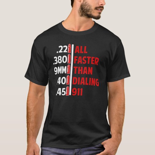 Kaliber sneller dan het Draaien van 911 AMM Pistoo T-shirt (Voorkant)