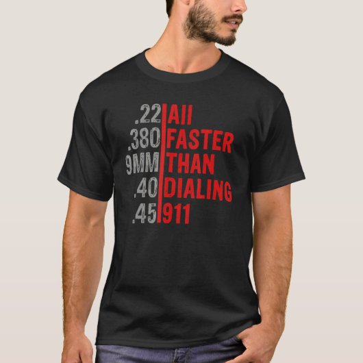 Kaliber sneller dan het Draaien van 911 AMM Pistoo T-shirt (Voorkant)