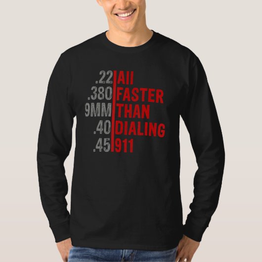 Kaliber sneller dan het Draaien van 911 AMM Pistoo T-shirt (Voorkant)