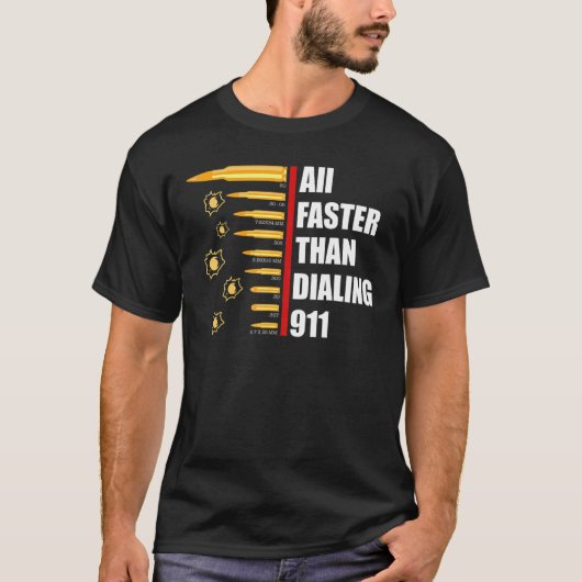 Kaliber sneller dan het Draaien van 911 AMM Pistoo T-shirt (Voorkant)