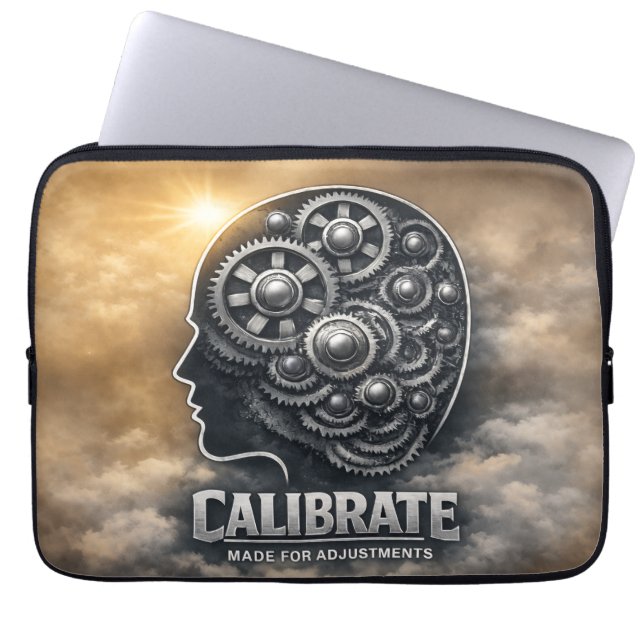 Kalibreer Geest – Abstract Aanmoedigende Kracht Me Laptop Sleeve (Voorkant)