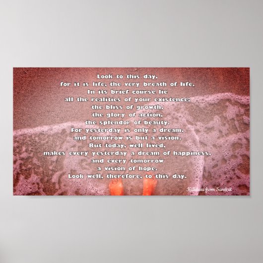 Kalidasa Sanskriet poëzie vandaag Poster (Voorkant)