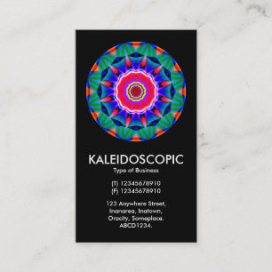 Kaliedoscopic Mandala 01 - Black Visitekaartje