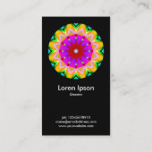 Kaliedoscopic Mandala 02 - Zwart Visitekaartje (Achterkant)