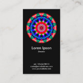 Kaliedoscopic Mandala 04 - Black Visitekaartje (Achterkant)