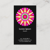 Kaliedoscopic Mandala 05 - Black Visitekaartje (Achterkant)