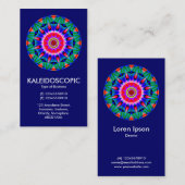 Kaliedoscopic Mandala - Dark Blue Visitekaartje (Voorkant / Achterkant)