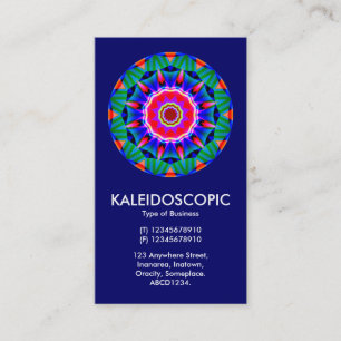 Kaliedoscopic Mandala - Dark Blue Visitekaartje