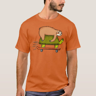 Kalietskateboard voor grassen en schildpadden t-shirt