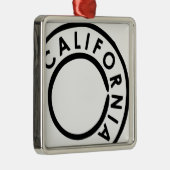 Kalifornien Poststempel Design Metalen Ornament (Rechts)