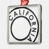Kalifornien Poststempel Design Metalen Ornament (Links)