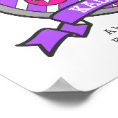 Kalila douanenaam voor roze paarse letter K Poster (Hoek)