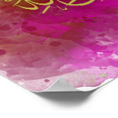 Kalima in het Arabisch op Abstracte kleuren Poster (Hoek)