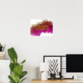 Kalima in het Arabisch op Abstracte kleuren Poster (Thuiskantoor)