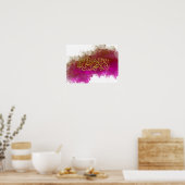 Kalima in het Arabisch op Abstracte kleuren Poster (Keuken)