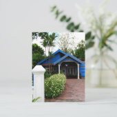 Kalimantan Indonesia Blue House Briefkaart (Staand voorkant)