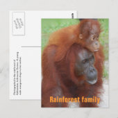 Kalimantan Indonesia Rainforest Family Briefkaart (Voorkant / Achterkant)