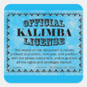 Kalimba License Square Sticker (Voorkant)