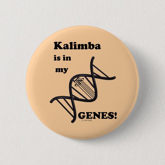 Kalimba zit in mijn genen ronde button 5,7 cm (Voorkant)