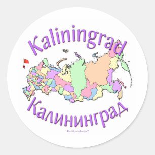 Kaliningrad Rusland-kaart Ronde Sticker