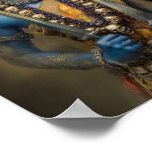 Kali's Goddelijke Lachen: Godin Shakti Schilderij Poster (Hoek)