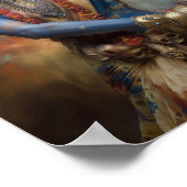 Kali's Warrior Meditatie: Shakti Godin Schilderen Poster (Hoek)