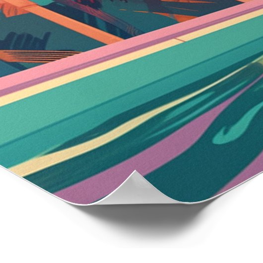 Kalisha zwemmen in het paradijs poster (Hoek)