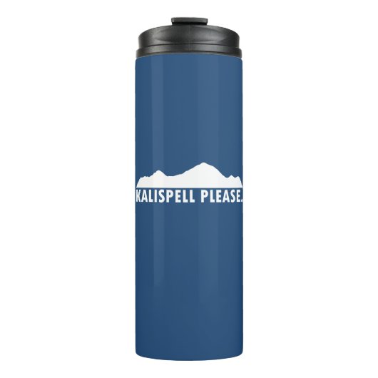 Kalispell Montana Alsjeblieft Thermosbeker (Voorkant)