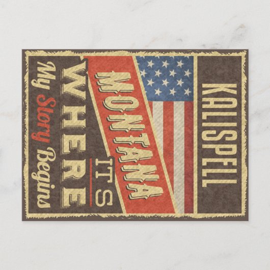 Kalispell Montana Briefkaart (Voorkant)