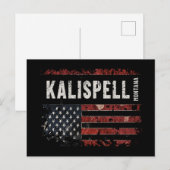 Kalispell Montana Briefkaart (Voorkant / Achterkant)