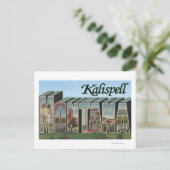Kalispell, Montana - Grote letterscènes Briefkaart (Staand voorkant)