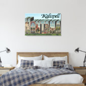 Kalispell, Montana - Grote letterscènes Canvas Afdruk (Insitu (Slaapkamer))