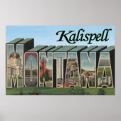 Kalispell, Montana - Grote letterscènes Poster (Voorkant)