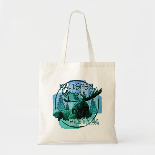 Kalispell Montana rustieke eland canvas tas (Voorkant)